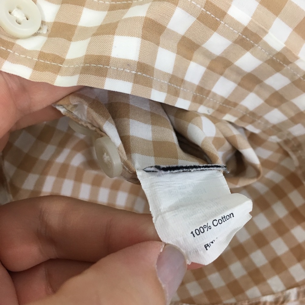 J Crew Secret Wash Button Down Shirt in Gingham L - Picture 8 of 8